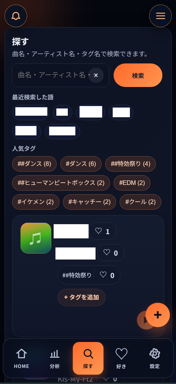 Enmusiquerの分析画面
